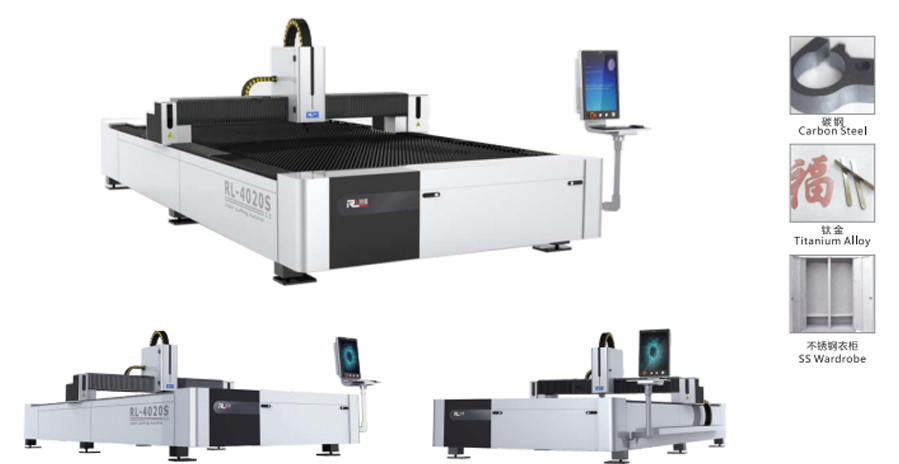 Low power single platform laser cutting machine